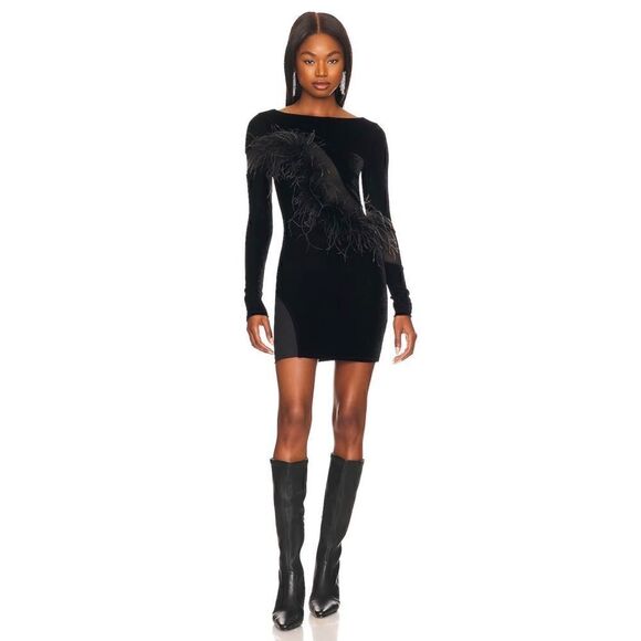 NWT Camila Coelho Florence Mini Dress in Black, Size XXS - Picture 1 of 15